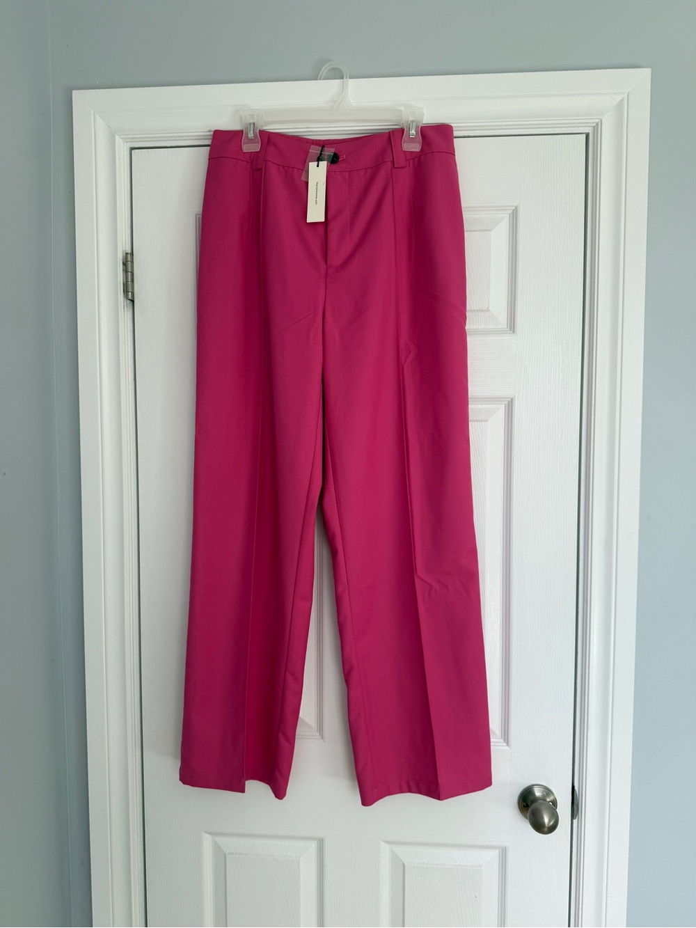 Commense Wide-Leg Trousers in Hot Pink